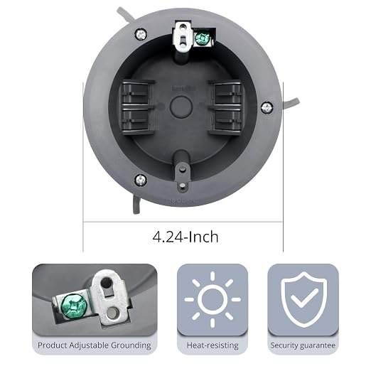 4.25 inch Round PVC Electrical Box 18 cu in ETL Listed | 2-hour fire rated new - Image 3