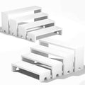 2 Set White Wood Tiered Riser Display Stands by Unknown