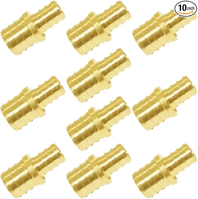Hooshing 10PCS 3/4" x 1/2" Reducing Straight Coupling PEX Fitting | Heavy Duty by Hooshing