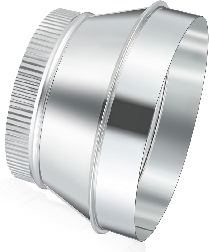 1 Pcs 8 Inch to 6 Inch Duct Reducer Increaser | Galvanized Steel Air Duct by Otoolling