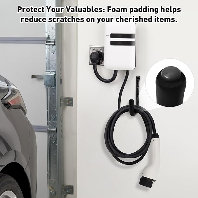 10" Garage Organization Wall Hooks, 66 LB Heavy Duty Water Hose Holder - Image 3