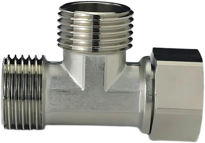 Brass 1/2" MxFxM T-Type Tee, 3-Way Splitter | - Image 3