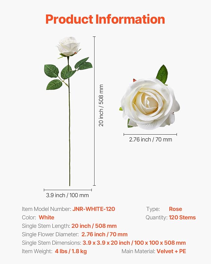 VEVOR Artificial Flowers, Home Centerpieces Arrangements, Party Tables - Image 7