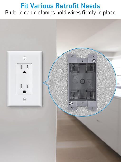 LEONLITE 12-Pack 14 Cubic Inch Single Gang Old Work Electrical Outlet Box | One - Image 2