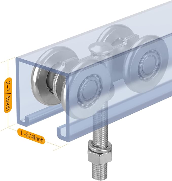 Sliding Barn Door Rollers, Silent Trolley Wheels - Image 3