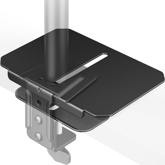 monTEK Adjustable Steel Monitor Mount Reinforcement Plate, Desk Stabilizer | by monTEK