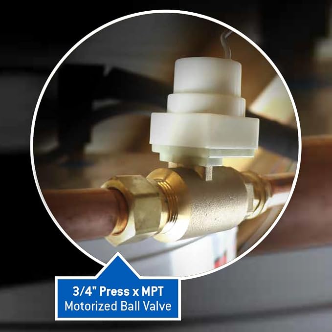 FloodStop Water Heater Leak Detector Kit, 3/4" Press x MPT | Automatic Water - Image 3
