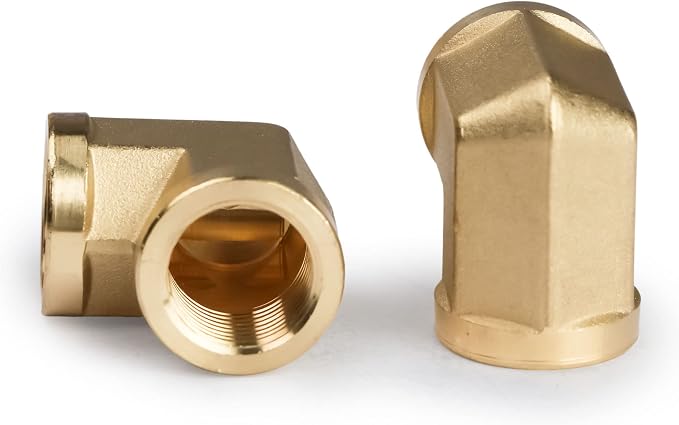 U.S. Solid 2pcs 90 Degree Barstock Street Elbow Brass Pipe Fitting - Image 4