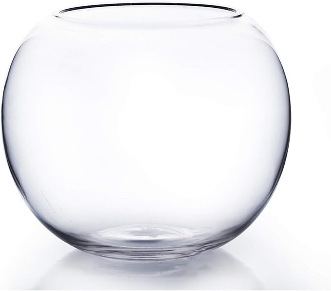 WGV Bowl Glass Vase, Diameter 8", Height 6.5", Open Width 3.75", 1 Piece by WGVInternational-OpusGlassware