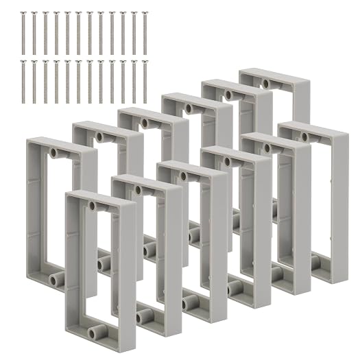 12PCS 1/2 Inch Single Gang Outlet Box Extender by XGGYA