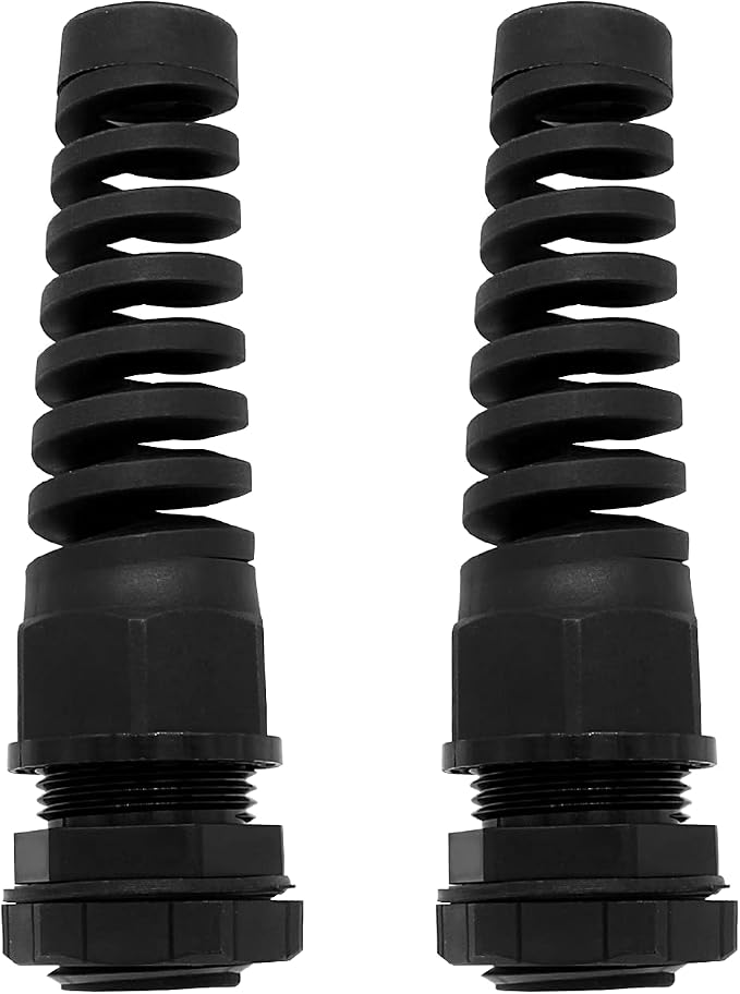 2Pcs NPT 1/2" Black Cable Gland, 7-12mm Cable Range | IP68 Waterproof, Nylon - Image 5