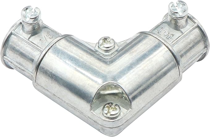 10 Pieces 1/2" EMT to EMT 90 Degree Connector, Inside Corner Pulling Elbows - Image 3