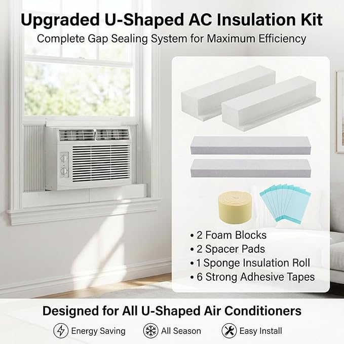 Foam Block for U-Shaped Window Air Conditioners | AC Seal Kit - Image 8