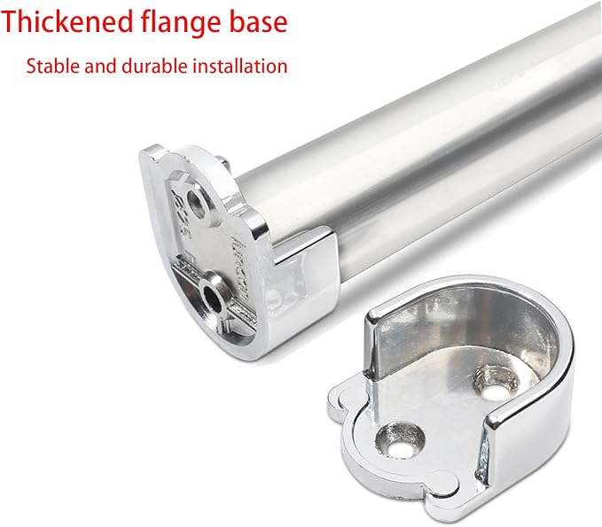 Closet Wardrobe Rod Holder Socket, U-Shaped | End Support Pipe Bracket - Image 3