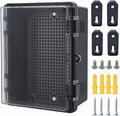 Junction Box, Hinged Black Clear Cover IP67 Waterproof ABS Project Box by Otdorpatio