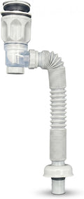 Bathroom Sink Drain Pipe with Flexible Corrugated Extension Tube, Flip-Top Seal by Unknown