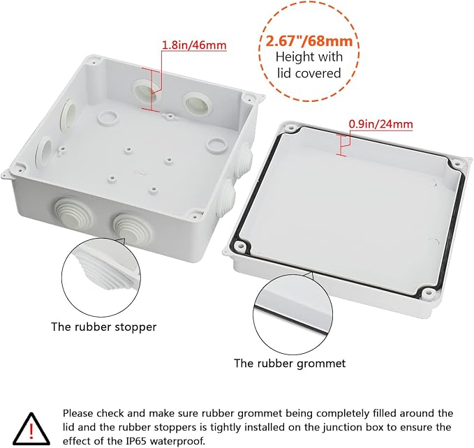 ABS Plastic Dustproof Waterproof IP65 Junction Box Universal Electrical Project - Image 4