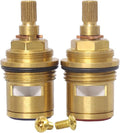 Brass Ceramic Disc Cartridge, Inner Faucet Valve, Quarter Turn, 12MM Spline by Gaosin