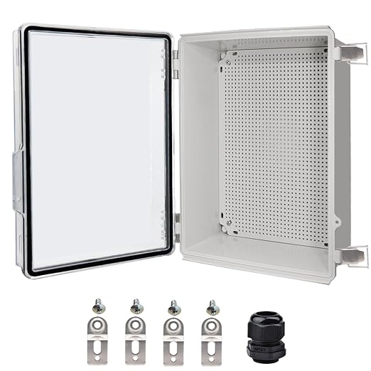 Waterproof Electrical Box, IP67 Junction Box Stainless Steel Latch Hinged Clear by YETLEBOX