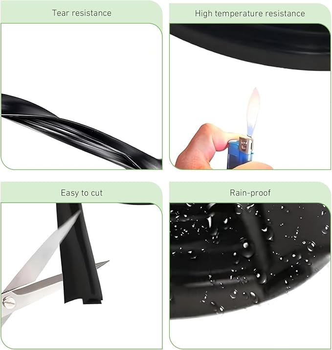 Windshield Cowl Seal Strip, 1.7M/5.6Ft H-Shape Car Front and Rear Weatherstrip - Image 4