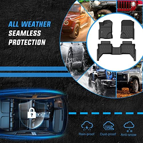 Nilight TPE Floor Mats for Ford Ranger SuperCrew Cab - Image 5