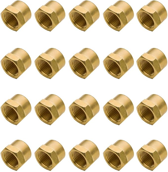 Vis Brass Pipe Fitting, Hex Head Cap, 3/8" NPT Female by VisHomeYard
