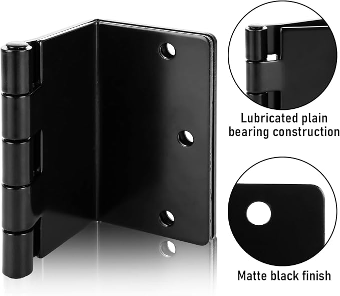 MIVIDE 4 Pack Offset Hinges Black Expandable Door Hinges, 3.5" Inch - Image 3