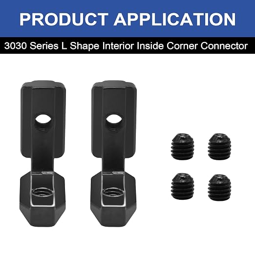 24pcs 3030 Extrusion Connector Corner Bracket Joint Black | 3030 Extruded - Image 2