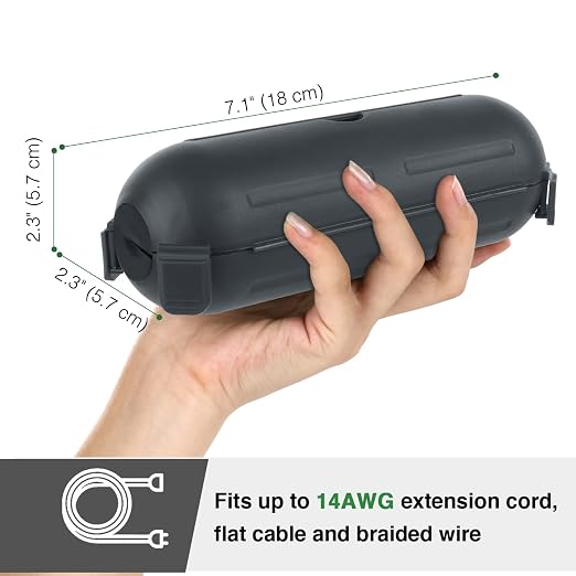 3 Pack Outdoor Extension Cord Waterproof Cover, - Image 2