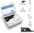 3/8" Quick Connect Push-to-Connect Water Line Fittings Kit | by Sweezwon