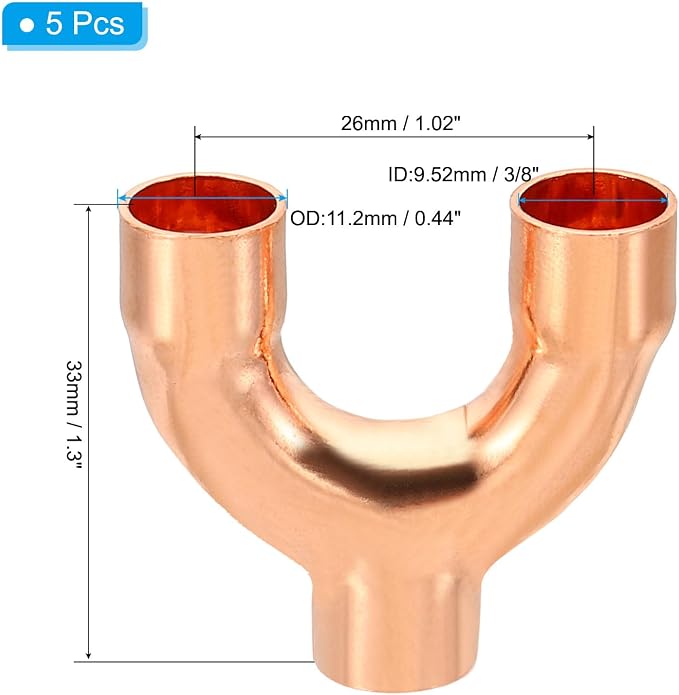 PATIKIL 3/8 Inch ID Copper Fitting - Image 2