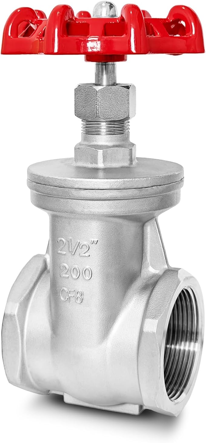2-1/2" NPT Gate Valve, Heavy Duty Stainless Steel Female Thread DN65 | Manual by SYWUWV