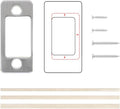 Large Hole Deadbolt Restorer Strike Plates, Satin Nickel Latch Strike Plate | by BonKuDoo