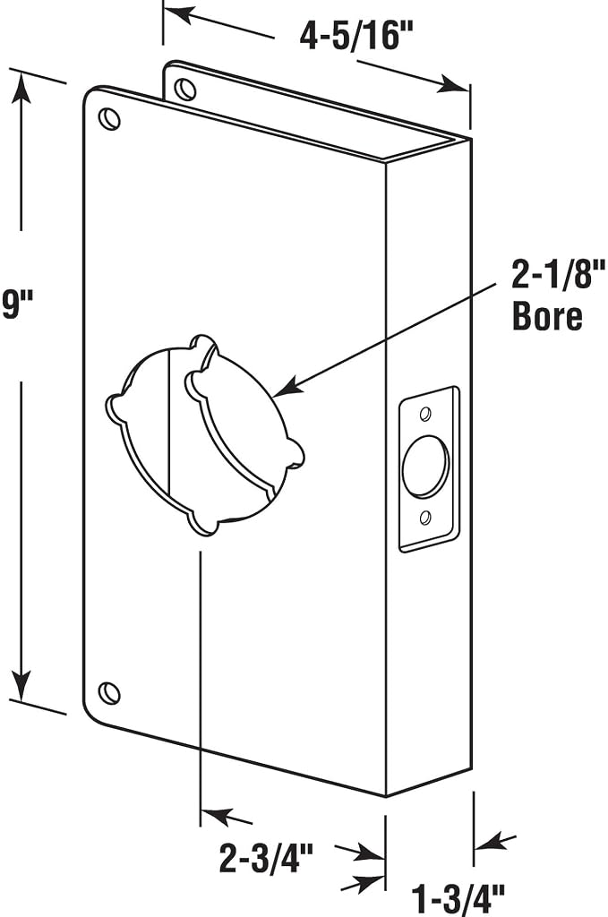 Prime-Line U 9552 Stainless Steel Lock and Door Reinforcement Plate - Image 2