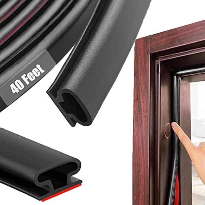 Black Rubber Weather Stripping Door Seal Strip, D Shape Door Weather Seal Strip by PUNDIN