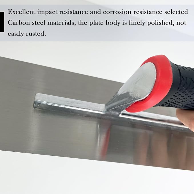 Drywall Flat Trowel 3pcs/Kit Carbon Steel Masonry Trowel Set | Soft Handle - Image 4