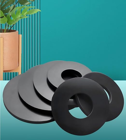 140 Pieces 7 Size Black Flat Rubber Gasket Assortment Kit, Heavy Duty Rubber - Image 3