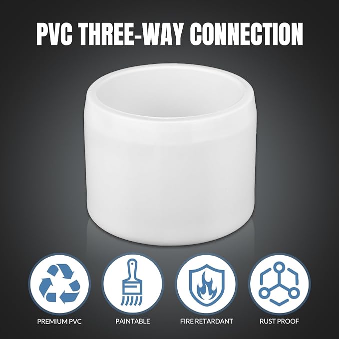 20Packs 1/2" PVC Pipe End Cap Plug Adapter Pipe Fitting，Schedule SCH40 Grade - Image 4