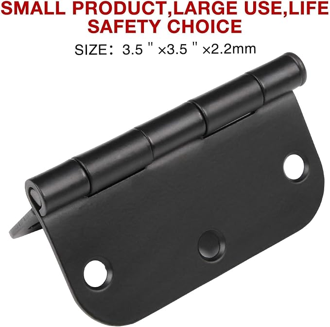 30 Pack Matte Black Door Hinges 3 1/2 Interior - Image 6