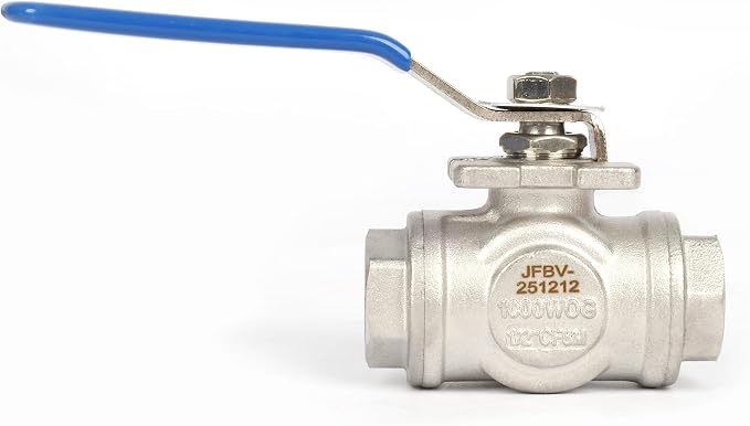 U.S. Solid 1/2" 3 Way Ball Valve - Image 3
