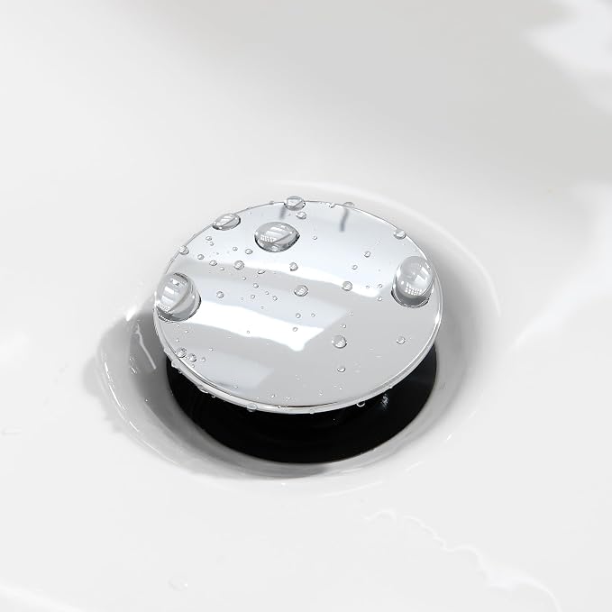 TIORIY Chrome Pop Up Bathroom Sink Drain, - Image 6