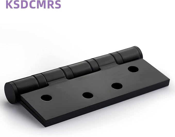 4" Matte Black Ball Bearing Stainless Door Hinges, 3 Pack | Heavy duty 101.6mm - Image 6