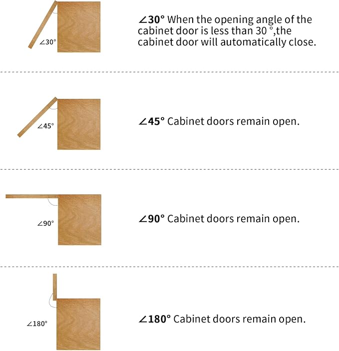 3/8 Inch Inset Cabinet Hinges, 10 Pairs Self Closing Flush Face Mount Hinges - Image 5