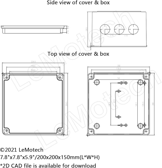 Junction Box, ABS Plastic IP65 Waterproof and Dustproof, Universal Electrical - Image 6