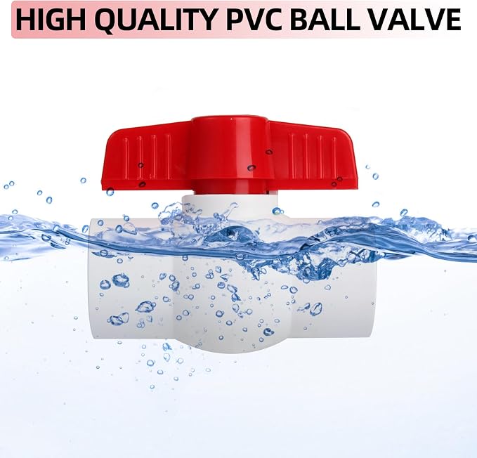 3/4'' PVC Ball Valves, PVC Valves 3/4 inch, Water Shut Off Valves, PVC Ball - Image 4