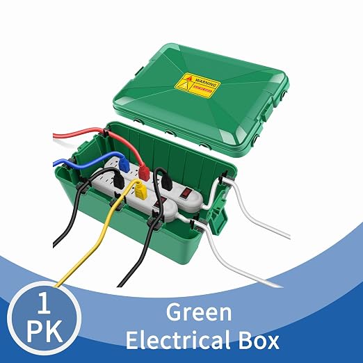 NineLeaf Green Waterproof Electrical Box, Outdoor Weatherproof Plug Cover | - Image 8