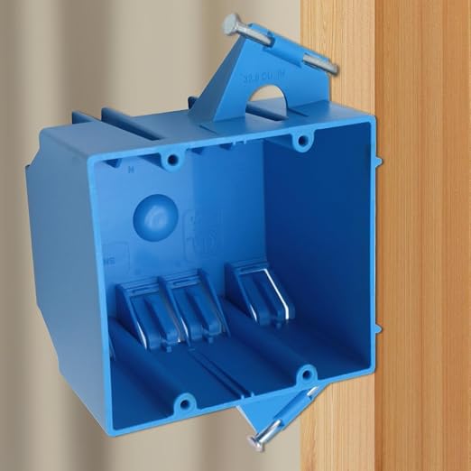 PVC Double Gang New Work Wall Electrical Box, 3 Pack | 32cu; Switch and Outlet - Image 6