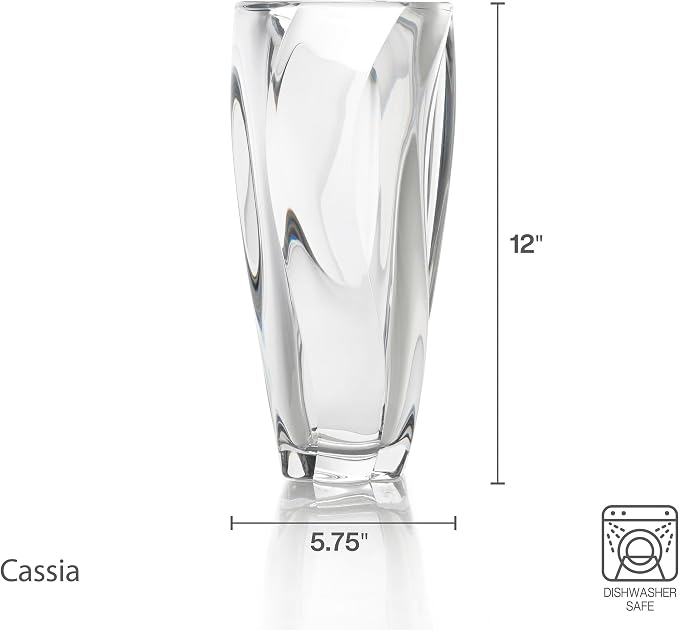 Mikasa Cassia Crystal Glass Vase, 12 Inch - Image 2