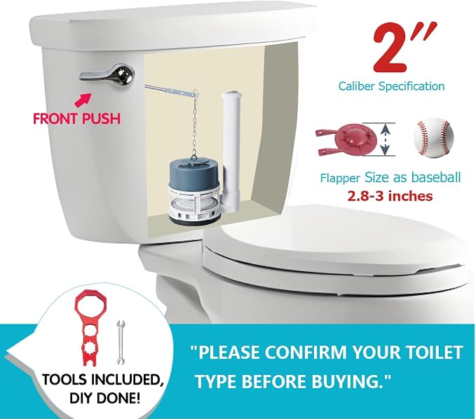 Universal 2-Inch Complete Toilet Tank Repair Kit - Image 2