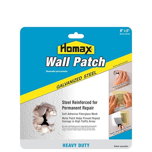 Homax Wall Patch, Galvanized Steel, Heavy Duty Patch, Repairing Drywall Holes by Homax